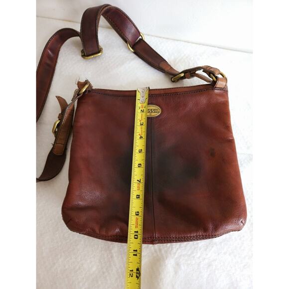 Fossil Brown Leather Crossbody Bag - Picture 11 of 12